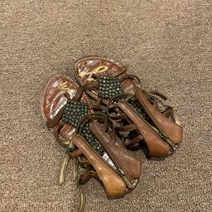 Sam Edelman Brown Studded Sandals